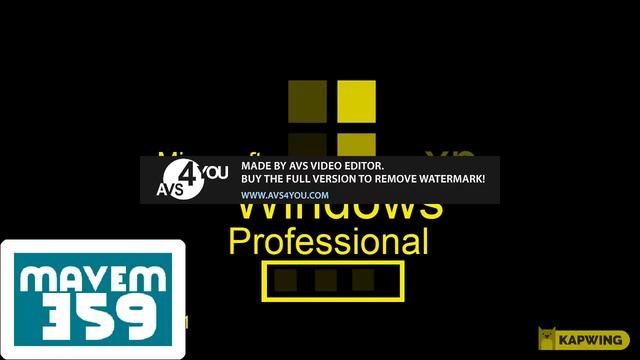Microsoft Windows XP Professional Startup in Yellow Out