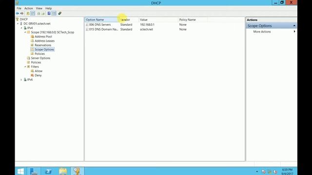 DHCP Server 2012 R2 Configuration