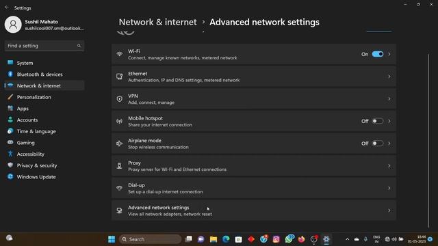 WIFI connected but no internet access in laptop windows 11