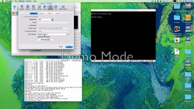 Virtual box start and ssh connection