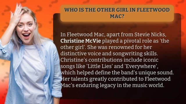 Who is the other girl in Fleetwood Mac?