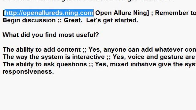 Link to browser from answer in Open Allure