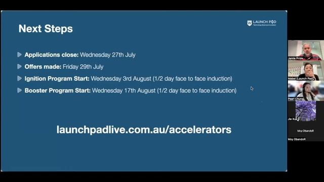 Launch Pad Startup Accelerator Program 2022 - Information Session 3