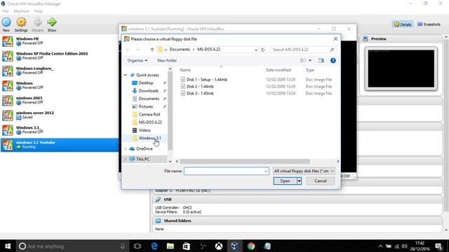 Windows 3.1 In Vituralbox