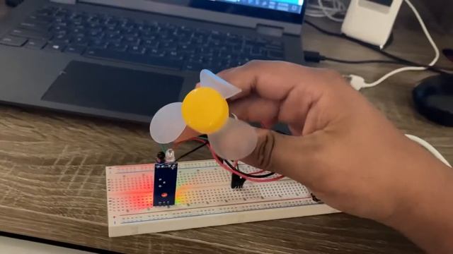 Controlling a DC Motor Fan with IR Sensor