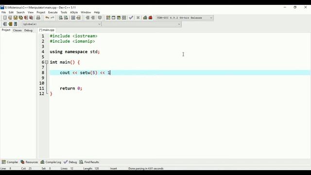 Manipulators | Tutorial No # 10 | C++ Programming | (Dev C++ Version)
