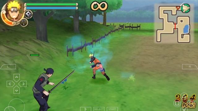 Naruto Ninja Impact iPad gameplay half cut out