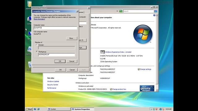 Basic setup in Windows Vista