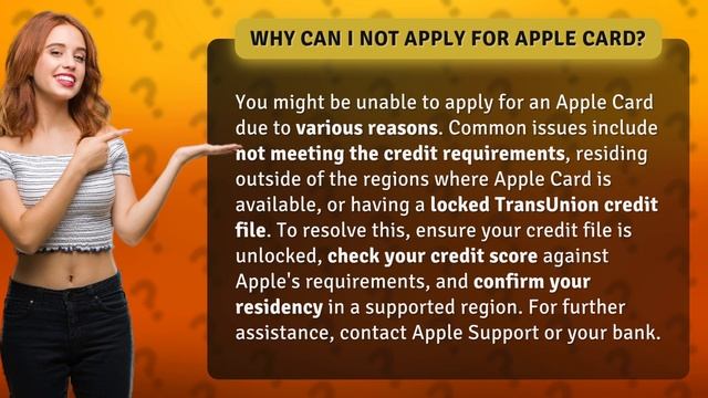 Why can I not apply for Apple Card?
