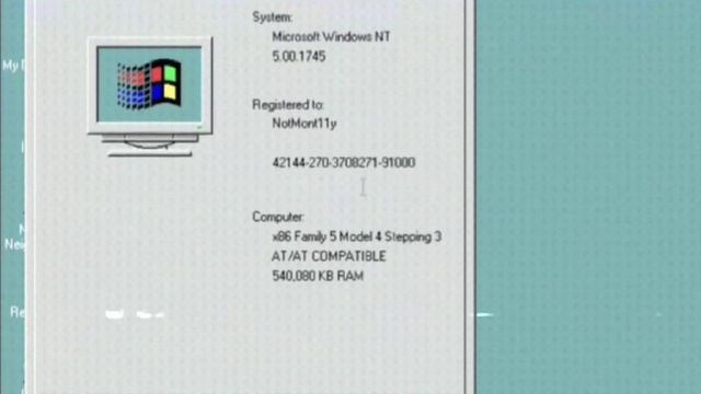 Windows NT 5.0 Server in Vhs 1990's