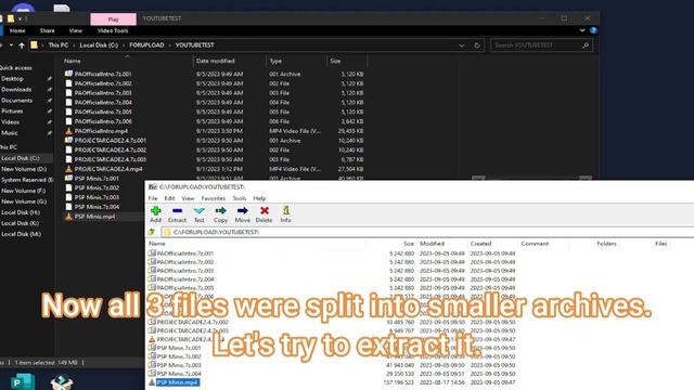 7zip Tutorial - Archiving and Extracting Multiple Split Archives