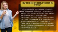 How do I sign into Google Voice on my iPhone?