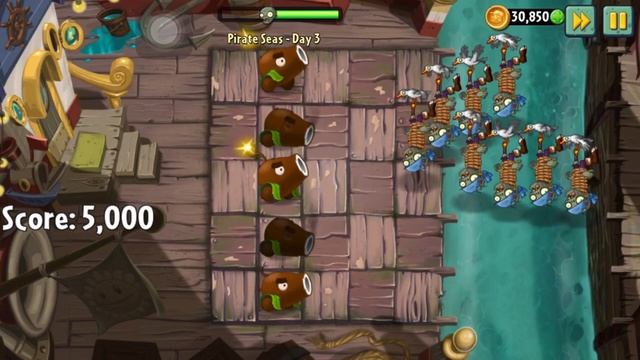 Plants Vs. Zombies 2 Gameplay with coconut canons on iPhone [free download]