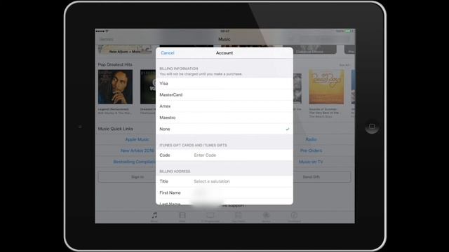 iTunes Store Set Up Tutorial