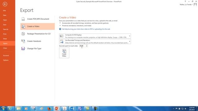 Microsoft PowerPoint 2013   Turn PowerPoint Presentation Into A Video
