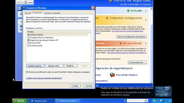 Firewall de windows xp