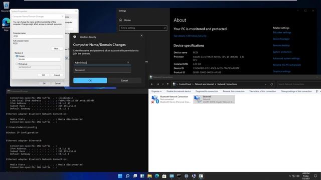 Windows 11 Client Setting up to Join AD