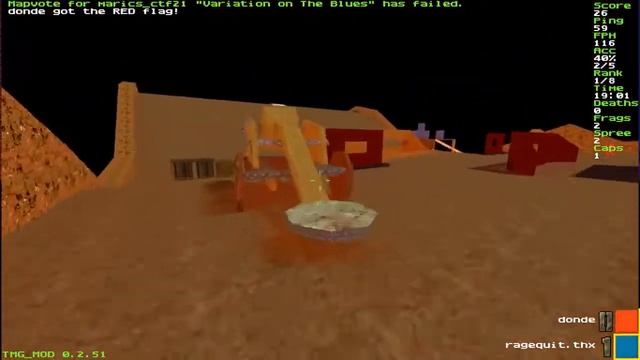 Moment of Zen in the Quake 2 universe on the Catapult map for Digital Paintball 2