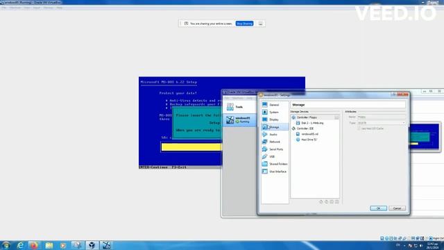 INSTALLING MSDOS WINDOWS 95 ON VIRTUALBOX (6.2)