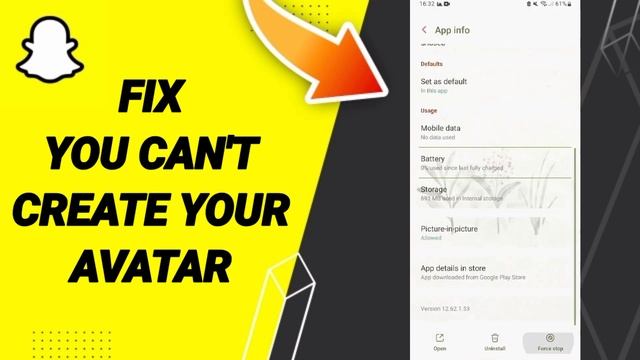 How To Fix You Can't Create Your Avatar On Snapchat App 2024