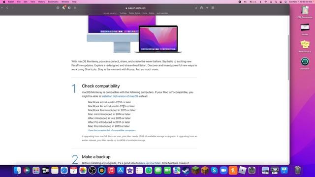 how to install older macOS and install macOS Monterey