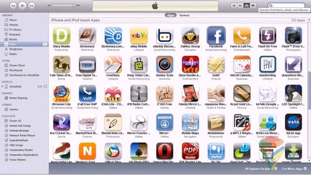 iPhone - Install apps using iTunes