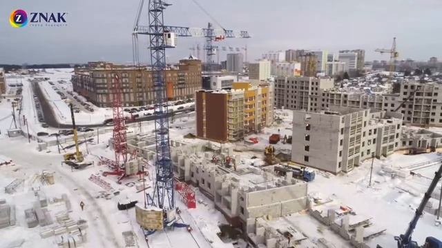 Аэросъёмка — ход строительства ЖК «ZNAK»