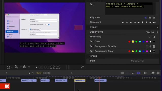 Final Cut Pro 10.6.3 - Import Subtitles .SCC & Invalid Captions on macOS Monterey