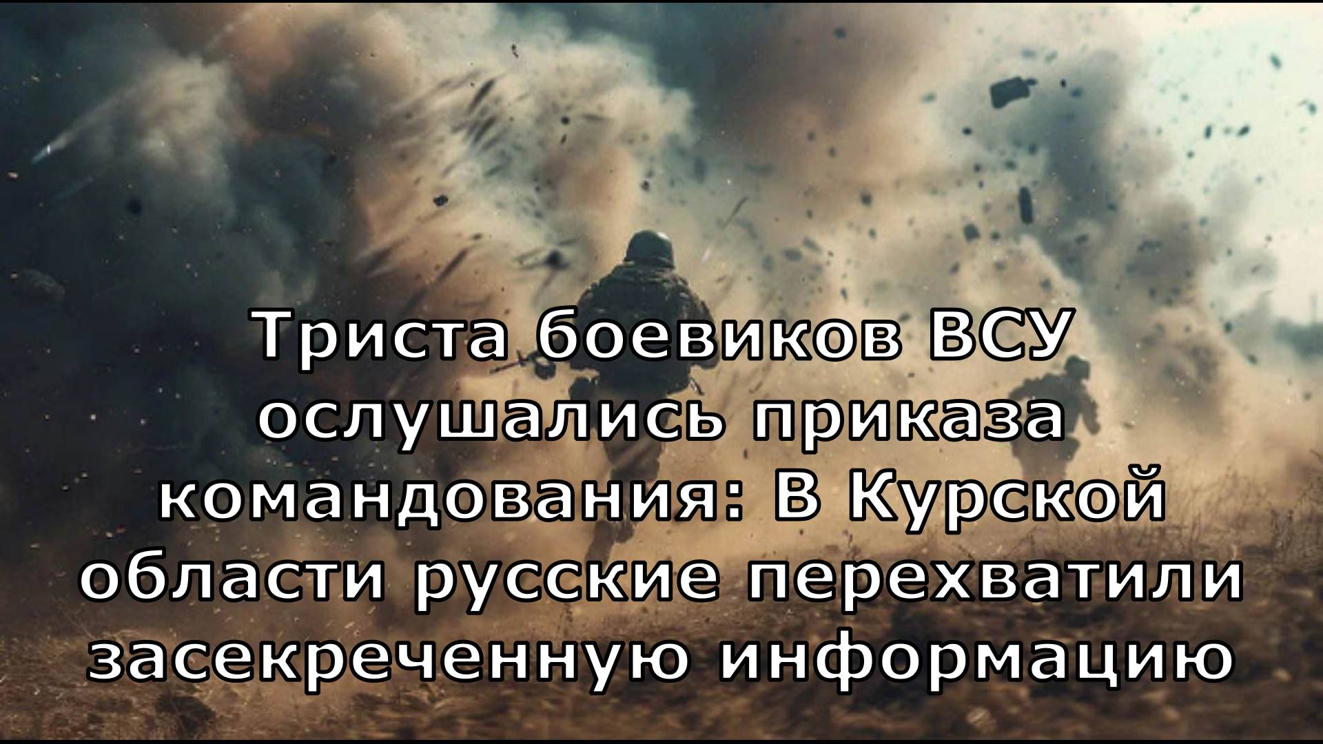 Триста боевиков ВСУ ослушались приказа командования: В Курской области русские перехватили засекрече