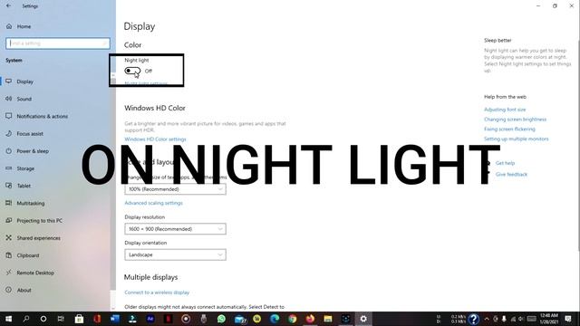 How to Enable Night Light on Windows 10 20H2 - 2021