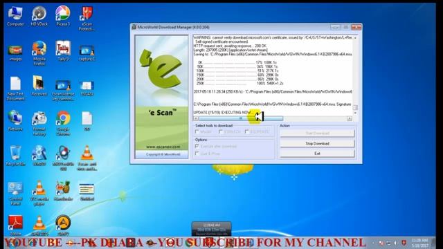 WINDOWS ESSENTIAL UPDATE ESCAN OPTIONS