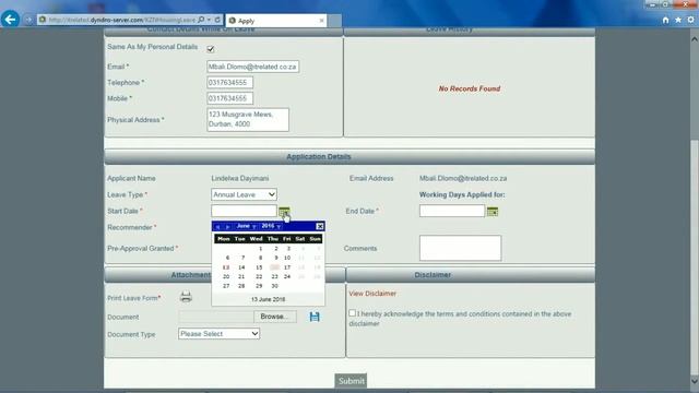 5   Leave Management System Kiosk