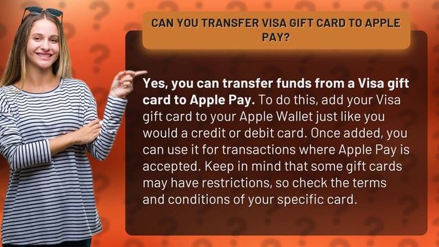 Can you transfer Visa gift card to Apple pay?