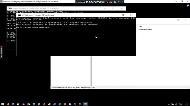 Corrupting Windows 10 Registry Files