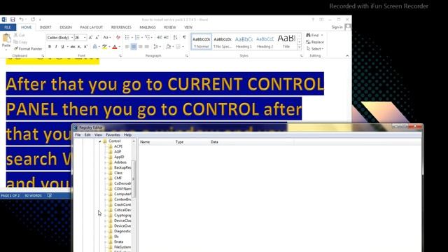 Install service pake 1 2 3 with out any softwere