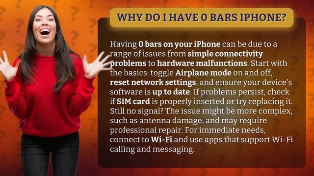 Why do I have 0 bars iPhone?