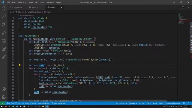 Nature of Code (Rust + GGEZ): Exercise I.9