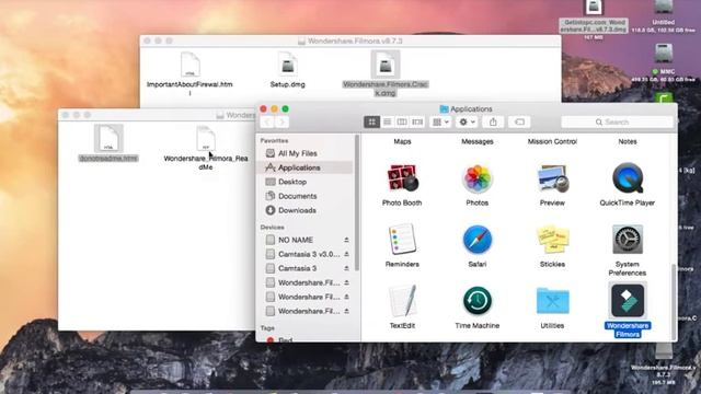 how to install Wondershare Filmora 8.7.3 (Mac)