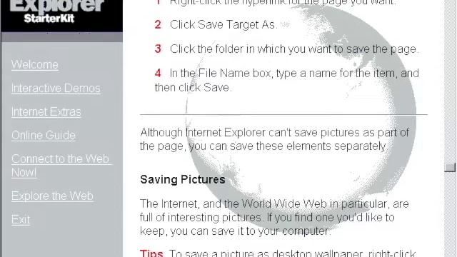 Chapters 1, 2, 3 - Online Guides | Internet Explorer Starter Kit
