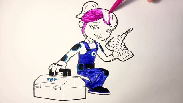 Вспыш и чудо-машинки, Гэбби, развивающие и обучающие видео. Coloring pages for children.