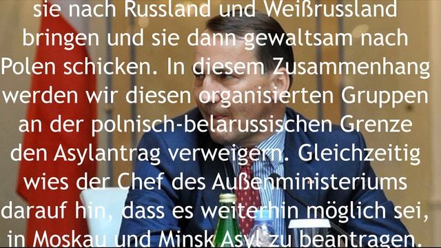 Sikorsky warf Russland vor, syrische Flüchtlinge zu schicken.