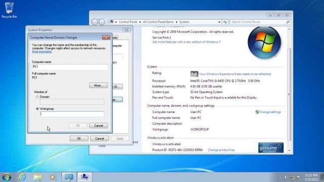 How to change system hostname in Windows