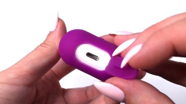 Чехол Gurdini прорезиненный soft touch сиреневый для Apple Airpods