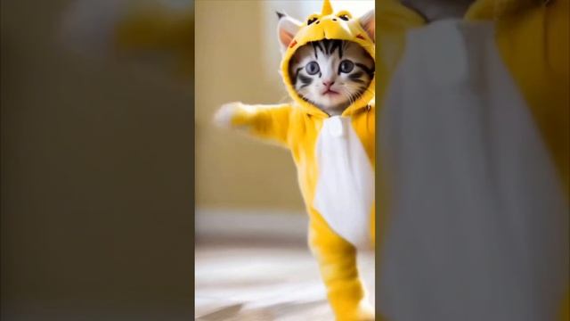 Танцующий кот в костюме