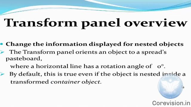 11 Transform Panel | Adobe InDesign