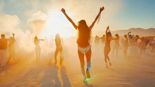 Trance Music for Relax ｜ Burning Man Highlights Video created with AI