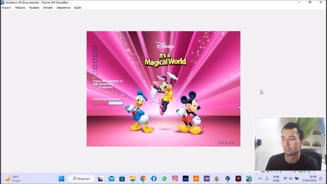 Microsoft Windows XP Disney Pro SP3 2008 Com CD Instalando Aprender Libras