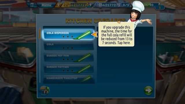 Fast Food Court ||Level 1 || interior upgrade|| hacked game||cooking fever||exterior upgrade