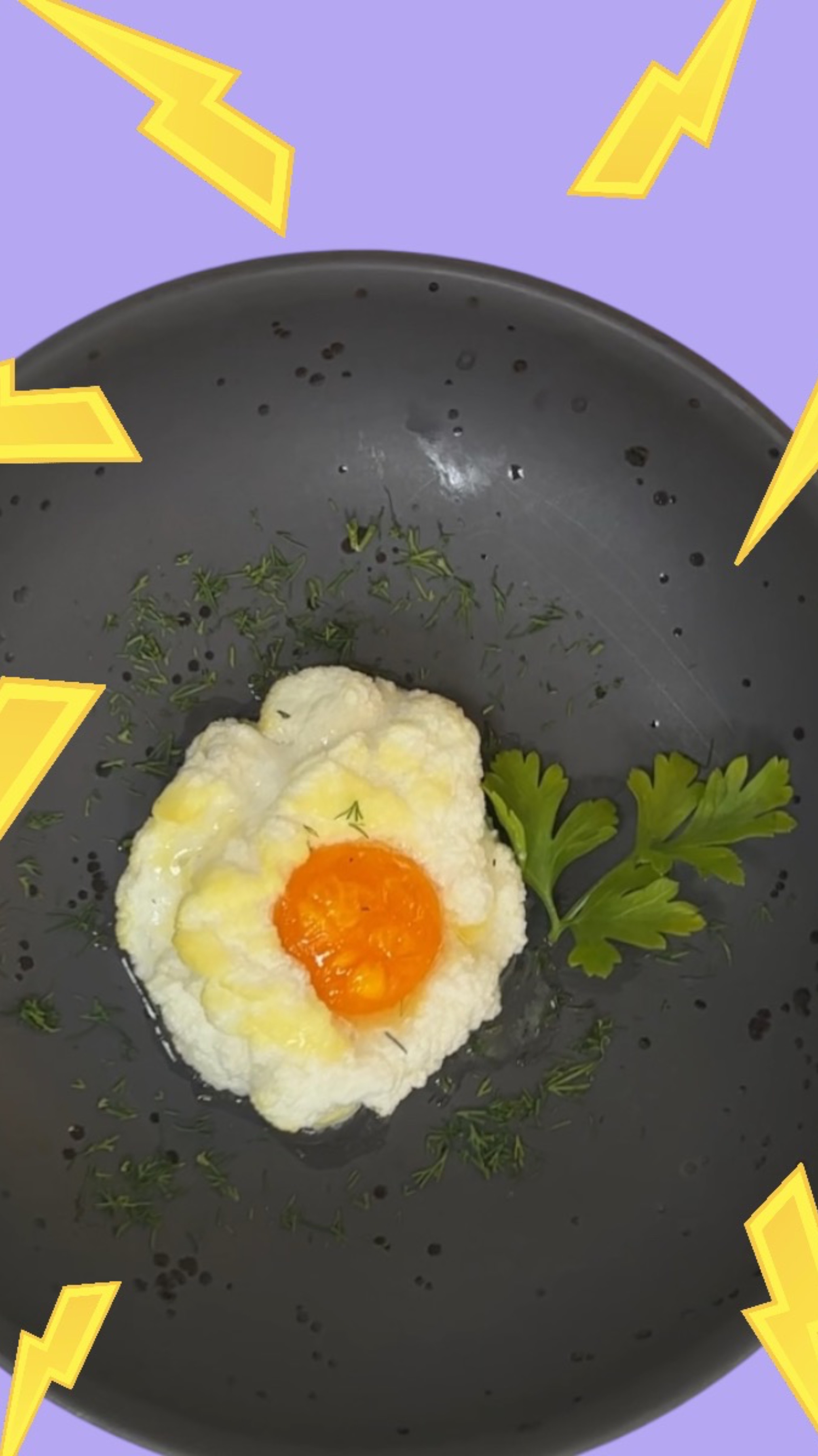 Яичница в виде «Облачка» #рецепт #food #cooking #яйцо #вкусно #5минут #еда #egg #breakfast