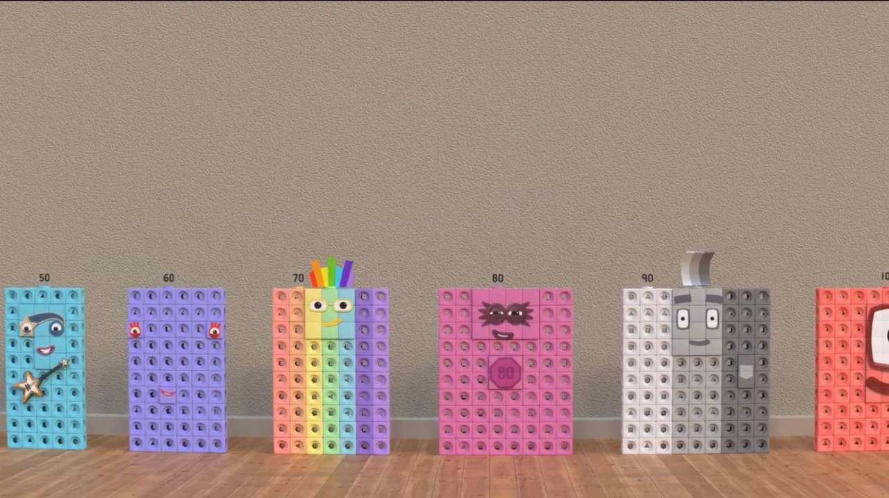 Numberblocks 50 60 70 80 90 100